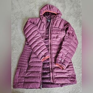 Eddie Bauer Down Puffer Coat, Small, Purple